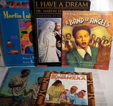 Lot of 5 Children&#39;s Educational African American Books Kwanzaa Martin L King Jr - £11.17 GBP