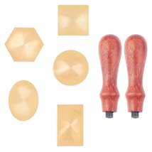 5 Shapes Blank Wax Seal Stamp Head Kit Sealing Wax Stamp Set 5Pcs Solid ... - £31.05 GBP