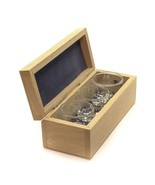 Al-Rama Set Of 3 Shot Cordial Glasses Gin 2 oz Hebrew In Wood Box Set Vi... - €26,21 EUR