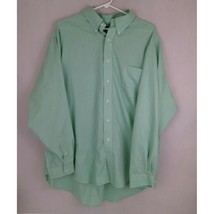 American Living Wrinkle Free Solid Green Dress Shirt Size Large 34-35 Neck 18 - £12.98 GBP