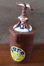 Vintage Nestle Quik Bunny Rabbit 10&quot; Chocolate Milk Mixing Pitcher Promo... - $18.50