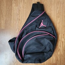 Nike Air Jordan Jumpman Backpack Sling Premium Black Pink Gym Squad Pockets - $23.36