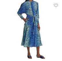 STELLA MCCARTNEY Belted Wavy Words Shirt Dress “KEEP ON SMILING” 100% Si... - $148.49