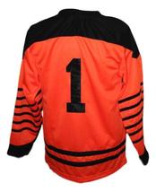 Any Name Number Philadelphia Quakers Retro Hockey Jersey Orange Any Size image 2