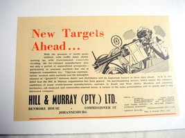 1945 South Africa Ad Hill &amp; Murray PTY LTD Sales Agents - £6.30 GBP