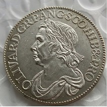 Rare Antique European 1658 Great Britain 1/2 British Crown Silver Color Coin - £21.32 GBP