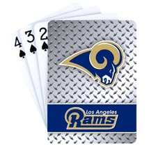 LOS ANGELES RAMS DIAMOND-PLATE PLAYING CARDS, ONE DECK W/52 CARDS + 2 JO... - £5.04 GBP