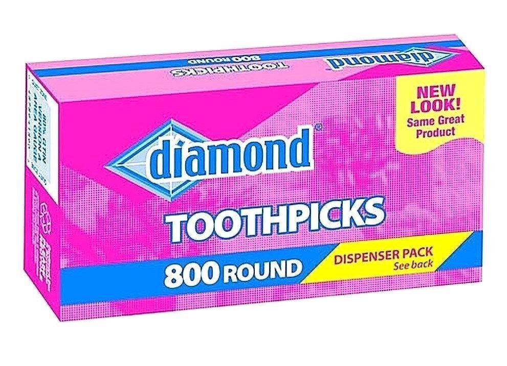 800 Round pointed Birch WOOD TOOTHPICKS No Additives ALL natural wooden ... - $23.11