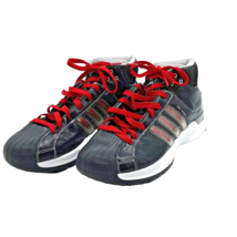 Adidas Men&#39;s Pro Model Running Shoe Sneaker SIZE 10.5 Black &amp; Red - £23.10 GBP