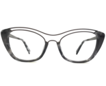 Seraphin Eyeglasses Frames AVALON/8232 Gray Marble Brown Cat Eye 51-19-140 - $140.03