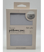 Kitsch Satin Pillowcase Silver - Standard 26&quot; x 19&quot; Invisible Zip Closure - $18.95