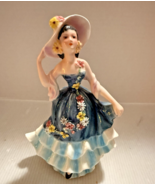 Vintage Goebel Figurine Lady with Blue Floral Dress-Ladies Of Fashion #F... - $14.25