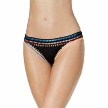 Bar III Black Be Weave It Cheeky Bikini Bottom L - $17.81