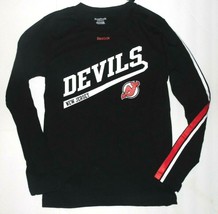 NHL Reebok Boys Long Sleeve New Jersey Devils T-Shirt Size 10/12 NWT - £11.47 GBP