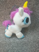 Bark Box Bob the Barking Unicorn Plush Toy Squeaker Crinkles Long Mane Hair - $10.88