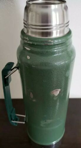 Vtg. 1999 Aladdin Stanley Thermos 24 Oz Wide Mouth Green Vacuum Bottle  A1350B