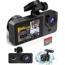 Dash Camera For Cars,4K Full Uhd Car Camera Front Rear With Free 32Gb Sd Card,Bu - £73.91 GBP