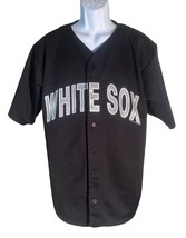 Logoathletic Chicago White Sox Short Sleeve Button Down Jersey Black Medium - $307.93 MXN