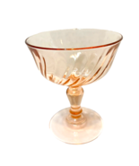 Vintage Rosaline Pink Swirl Stem Desert Bowl Replacement 4 .5 Inches Tall - £8.16 GBP