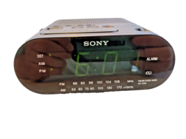 VTG Sony Dream Machine Digital Alarm Clock AM/FM Radio Black Model No. ICF-C218 - £9.52 GBP
