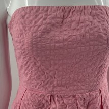 J Crew Lorelei Deco Dot Dress Sz 6 Bubblegum Pink Strapless Fit Flare Co... - $24.75