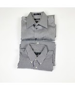 Lot-of-2 Merona &amp; Claiborne Long Sleeve Button Down Shirts Size Large 16... - $172.28 MXN