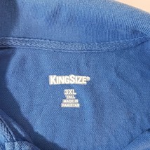 KINGSIZE Men's Blue Cotton Short Sleeve Polo Shirt Size 3XL Tall image 3