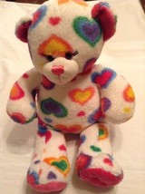 Mothers Day Build A Bear white hearts plush holiday stuffed pink nose 16... - £12.35 GBP
