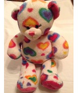 Mothers Day Build A Bear white hearts plush holiday stuffed pink nose 16... - £12.42 GBP