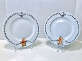 Disney Winnie The Pooh &amp; Piglet Daisy Chain Set Of 2 Salad Dessert 8&quot; Plates - £18.27 GBP