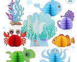 Under The Sea Party Decorations Sea Animal Honeycomb Centerpiece Mermaid... - £24.04 GBP