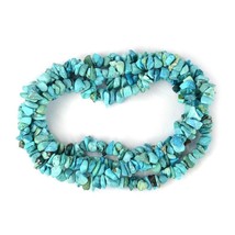 turquoise jewelry native american Necklace mala Chip Bead Crystal Stones - £24.48 GBP