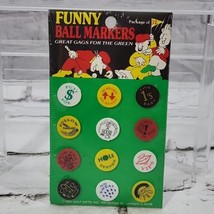 Vintage Funny Ball Markers Golf Gifts Gags For The Green 1990 NOS - £7.90 GBP