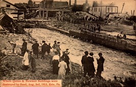 RPPC-WHERE Quinn &amp; Neumer Buildings Were Destroyed By 1915 Flood, Erie, Pa BK49 - £5.93 GBP