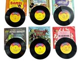 6 Disneyland Record &amp; Book Set 33 Record VTG 1960s Bambi Mickey Pinocchi... - £39.30 GBP