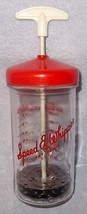Vintage Plastic Red Cover Two Cup Glass Measure Cream Speed &amp; Whipper - £15.62 GBP
