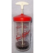 Vintage Plastic Red Cover Two Cup Glass Measure Cream Speed &amp; Whipper - £15.76 GBP