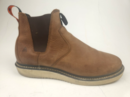 Hawx Crazy Horse Wedge Chelsea Soft Toe Boot Brown Mens Size 11 D - $70.00