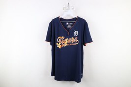 Vintage Y2K Womens 2XL XXL Spell Out Script Detroit Tigers Baseball Jersey Shirt - $54.04