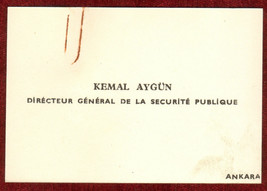 1950s Original Personal Calling Greeting Card Kemal Aygün Turkey  Ankara - £14.41 GBP