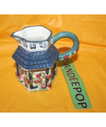 Vintage Cracker Barrel Small Ceramic Pitcher Pourer Floral Pattern - £27.23 GBP