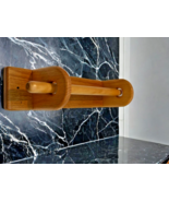 Oak Wood Paper Towel Holder Vintage Handmade 18" x 4" - $33.66