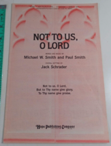 Not to us, o Lord by michael w smith sheet music good - £4.44 GBP