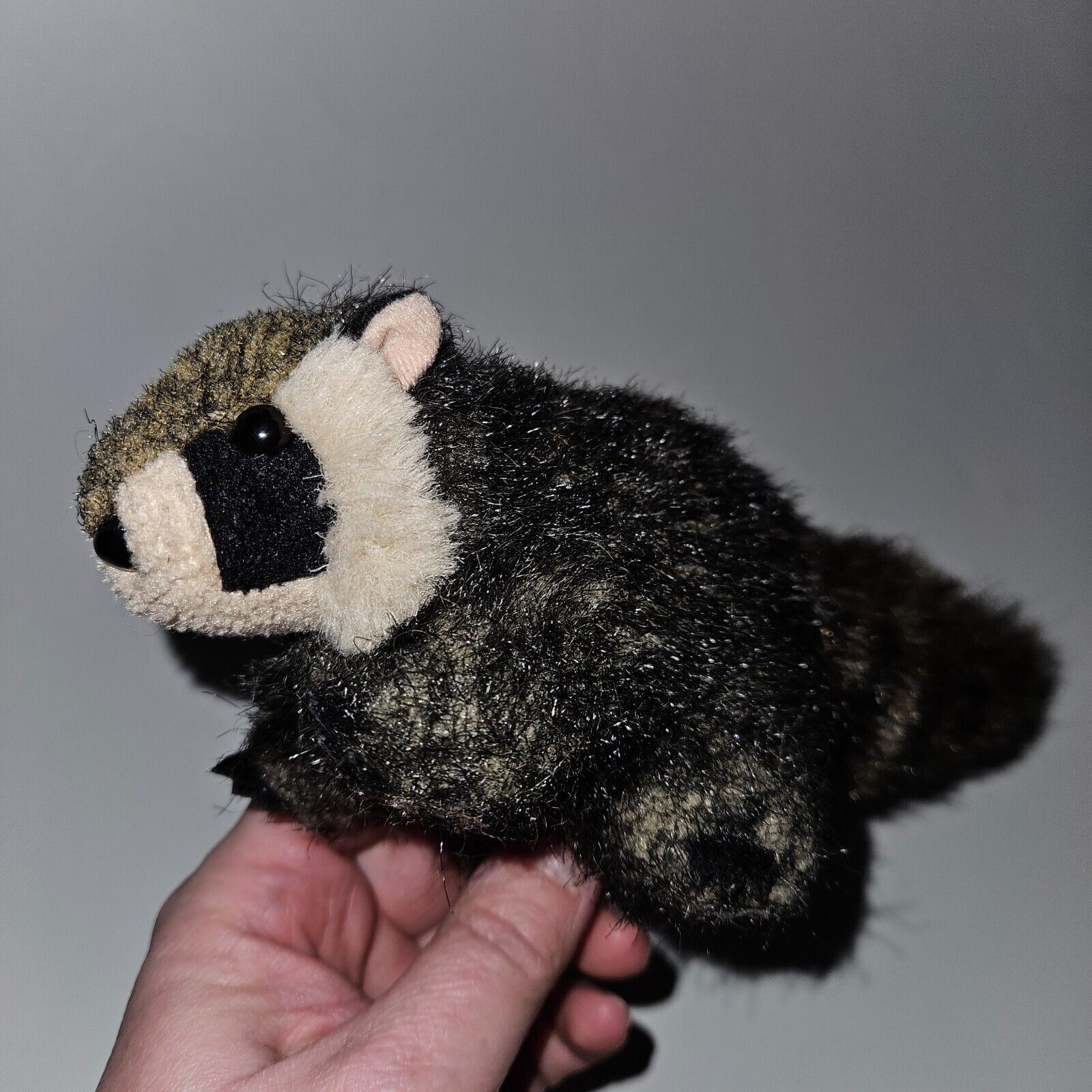 Primary image for Folkmanis Mini Raccoon Plush Finger Puppet Small Stuffed Animal