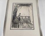 Joseph Floch Stairway Signed Lithograph 1965 Numbered 207/250 Black &amp; Wh... - £114.93 GBP