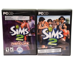 PC Game CD Rom The Sims 2 And The Sim 2 Nightlife Expansion Pack - $19.77