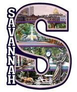 Savannah Georgia Quad Capital S Collage Fridge Magnet - €7,78 EUR