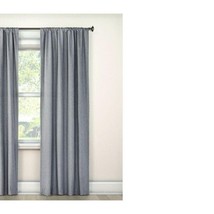 Curtain panel light blocking 42&quot;W x 63&quot;L medium gray rod pocket privacy 1pc - £10.36 GBP