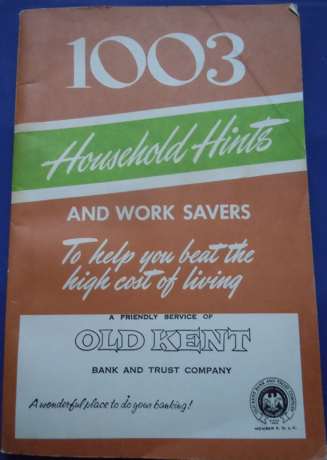 Vintage 1003 Household Hints Book From Old Kent Bank 1948 - $4.99