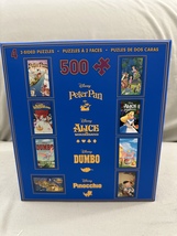 Disney Parks Storybook Puzzle Set of 4 500 Pc 2 Sided Pinnochio Alice Dumbo Pan image 3